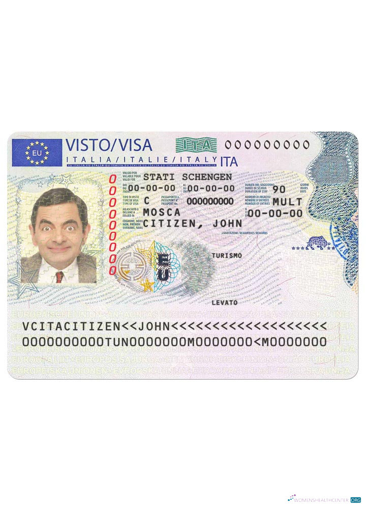 Download Italy schengen visa version 2 Photoshop template